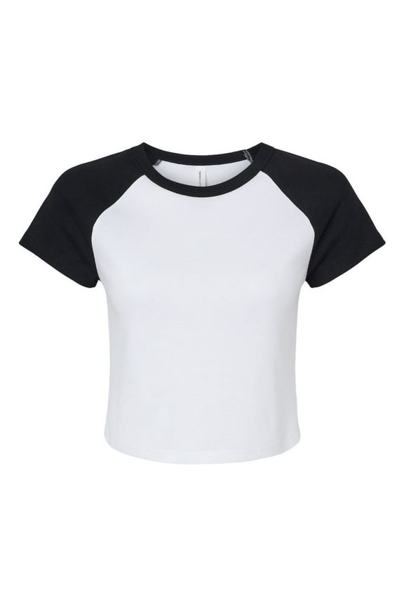 Bella + Canvas 1201 Ladies' Micro Ribbed Raglan Baby Tee