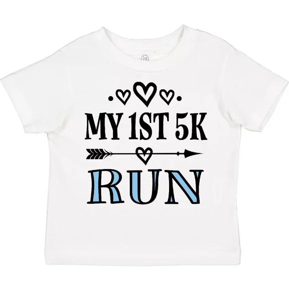 Bella Canvas 1st 5K Race Running Fitness Toddler T-Shirt Runner Apparel Clothing