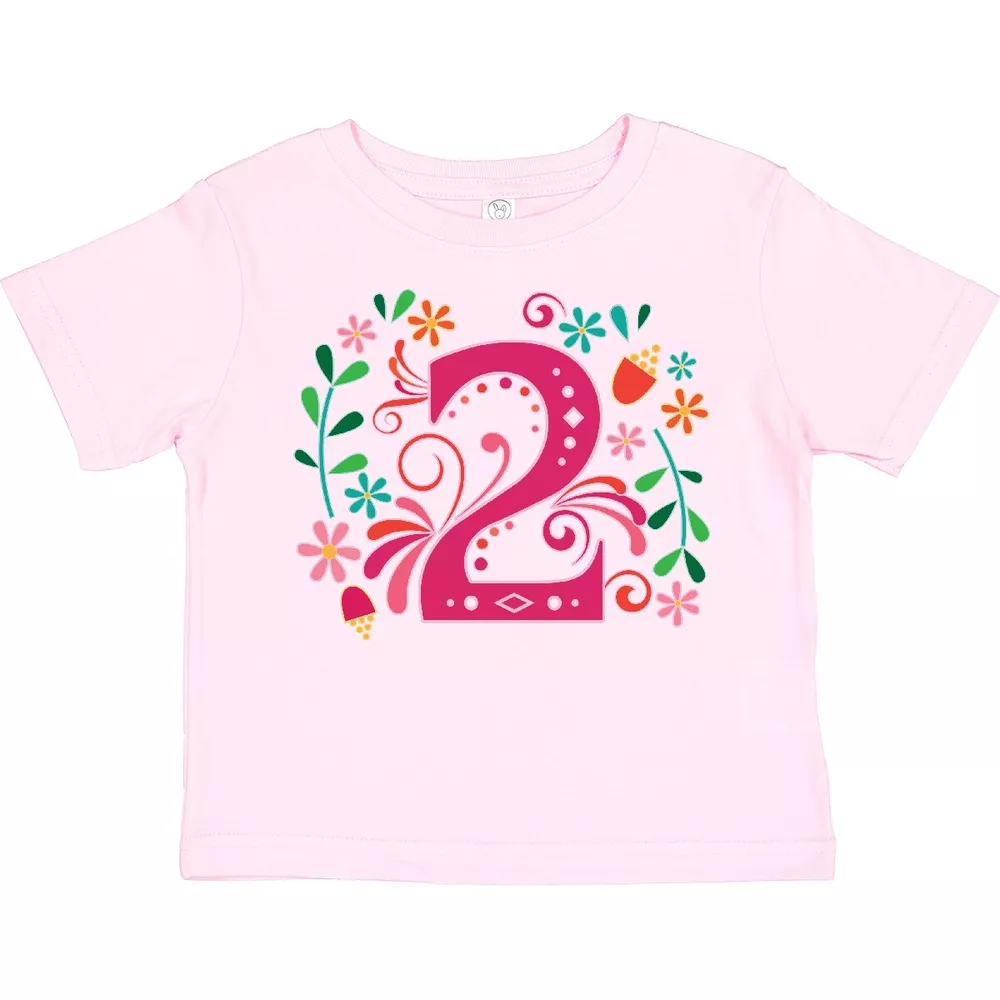 Bella Canvas 2nd Birthday 2 Year Old Girls Outfit Toddler Shirt Party ...