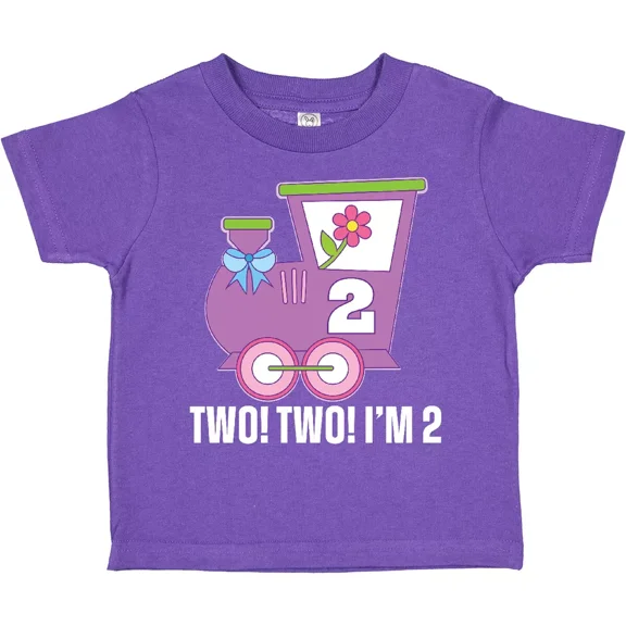 Bella Canvas 2nd Birthday Cute Train I'm Two Toddler Shirt Themed Girls Childs Toddler Shirt