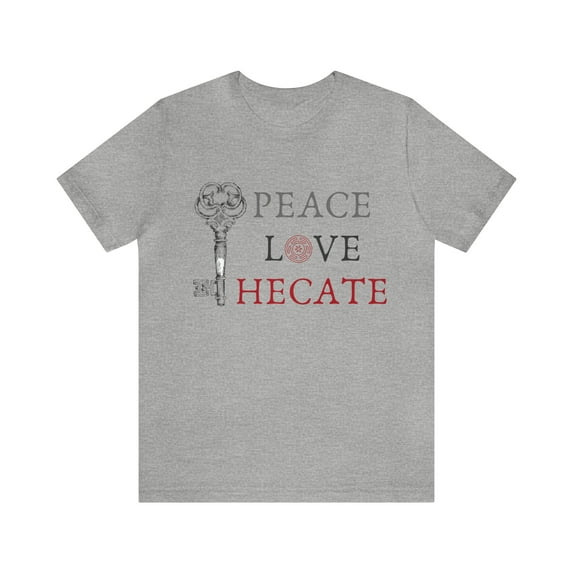 Bella Canvas 3001 Goddess Hecate T-Shirt, Peace Love Hecate T-Shirt