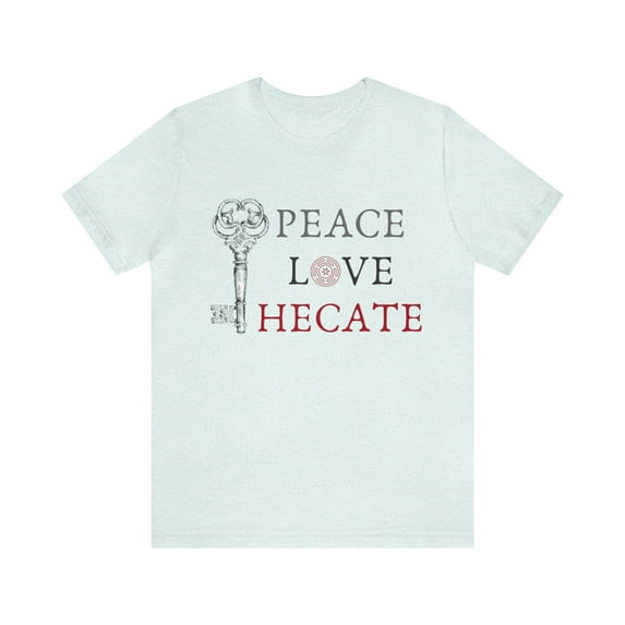 Bella Canvas 3001 Goddess Hecate T-Shirt, Peace Love Hecate T-Shirt