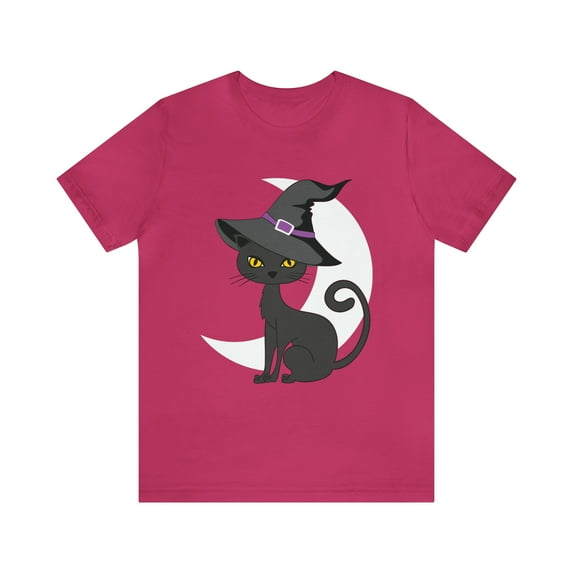 Bella Canvas 3001 Halloween Cat Shirt, Witchy Cat Bella Luna T-Shirt
