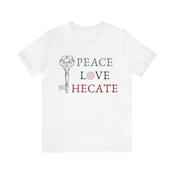 Bella Canvas 3001 Peace, Love, Heacate T-shirt, Goddess Hecate T-Shirt