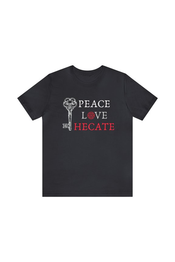 Bella Canvas 3001 Peace Love Hecate Keys T-Shirt, Goddess Hecate T-Shirt