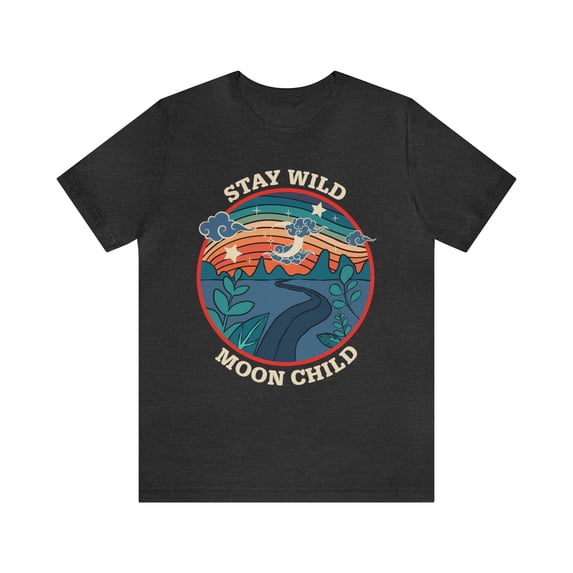 Bella Canvas 3001 TShirt, Stay Wild Moon Child