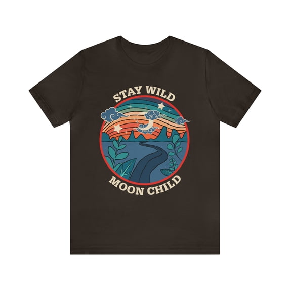 Bella Canvas 3001 TShirt, Stay Wild Moon Child