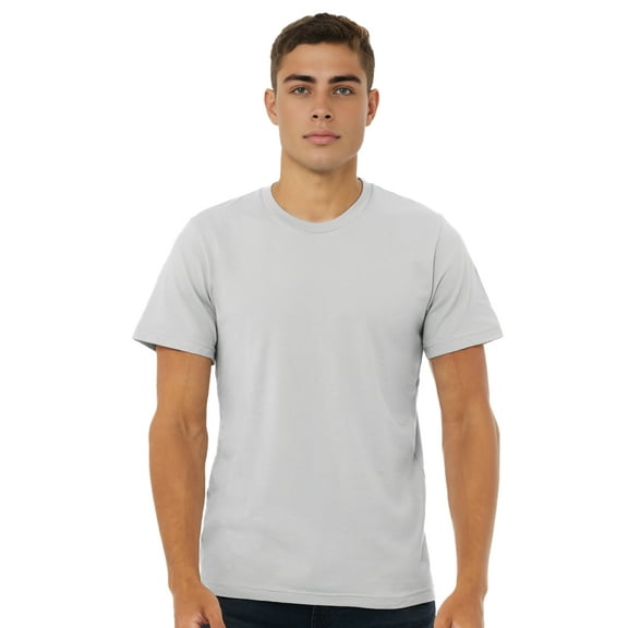 BELLA+CANVAS Adult Unisex Short Sleeve Crew T-Shirt for Crafting, Solid Athletic Grey, Large