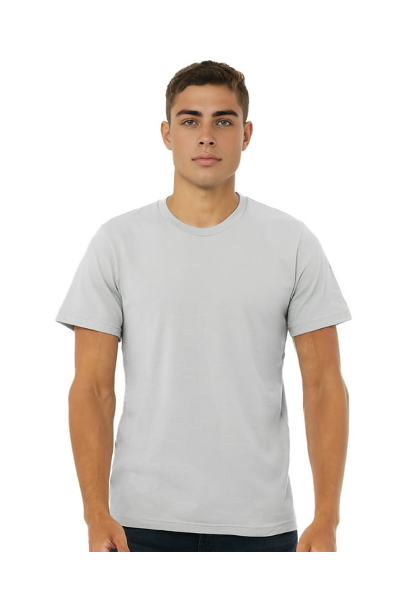 Adult Unisex Short Sleeve Crew T-Shirt for Crafting, Solid Athletic Grey, Large