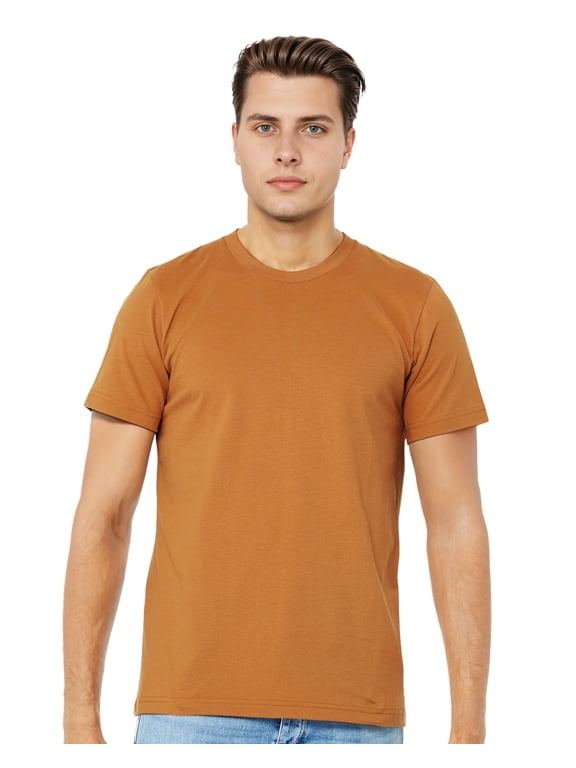 Adult Unisex Short Sleeve Crew T-Shirt for Crafting, Toast Brown, Medium