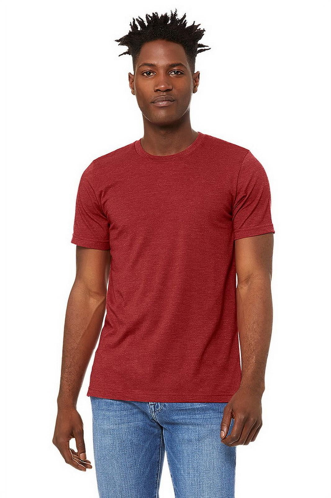 Bella+Canvas 3001cvc Unisex Heather CVC SS Tee-Heather Canvas Red-3XL ...