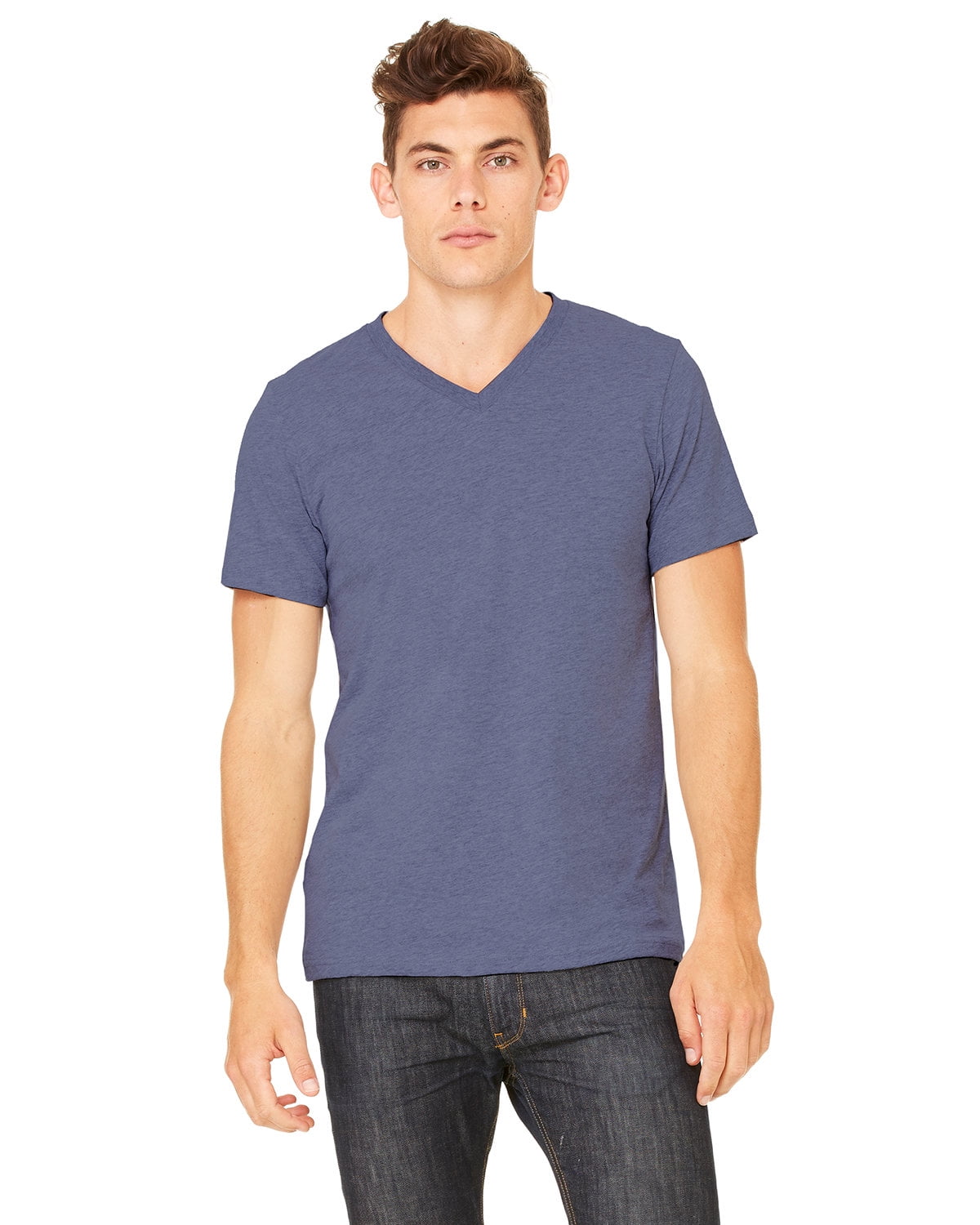 Bella + Canvas 3005 Unisex Jersey Short-Sleeve V-Neck T-Shirt - Walmart ...