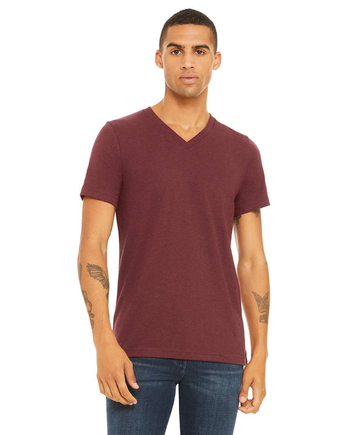 Bella + Canvas 3005CVC Unisex CVC Jersey V-Neck T-Shirt - Walmart.com