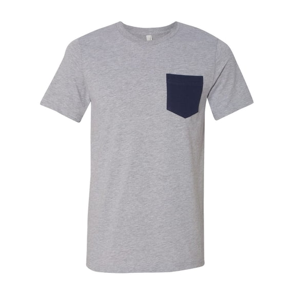 Bella + Canvas 3021 Men's Jersey Short-Sleeve Pocket T-Shirt (2 PACK)
