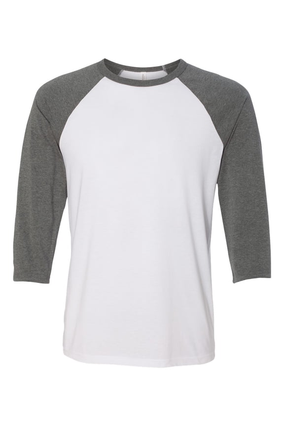 Bella + Canvas 3200 Unisex 3/4-Sleeve Baseball T-Shirt