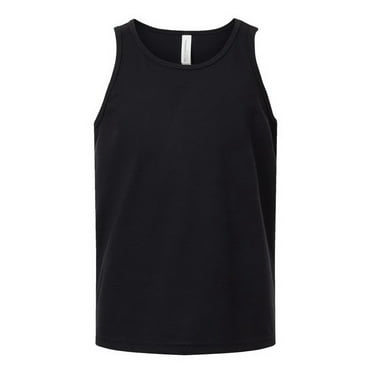 Bella+Canvas 3480YCVC Youth Heather CVC Tank-Solid Black Blend-M