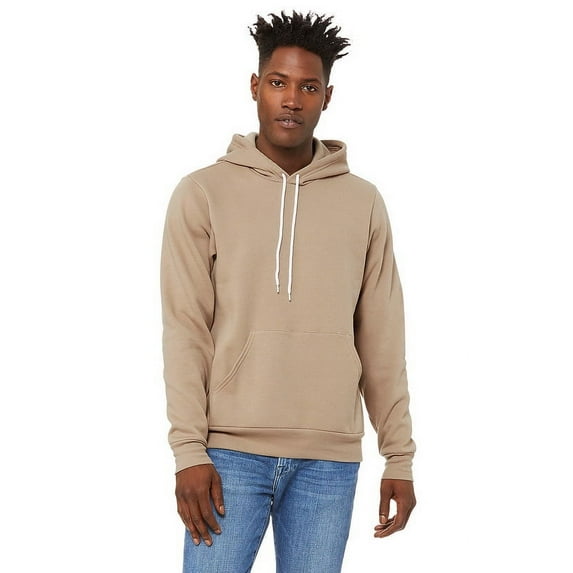 Bella+Canvas 3719 Unisex Sponge Fleece Pullover Hoodie-TAN-2XL
