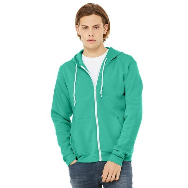 Bella Canvas 3739 Unisex Poly Cotton Fleece Full Zip Hooded Sweatshirt Walmart Business Supplies