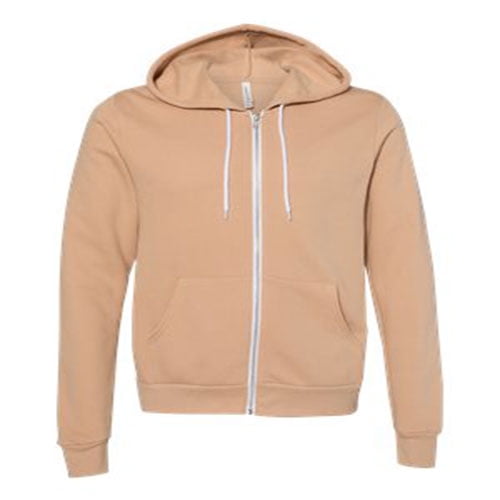 Bella + Canvas 3739 Unisex Poly-Cotton Fleece Full-Zip Hooded Sweatshirt