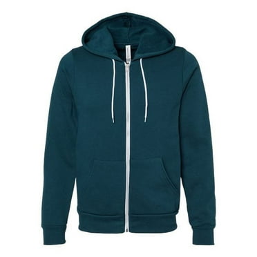 Bella + Canvas 3739 Unisex Poly-Cotton Fleece Full-Zip Hooded Sweatshirt