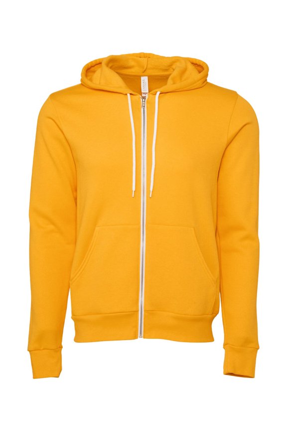Bella + Canvas 3739 Unisex Poly-Cotton Fleece Full-Zip Hoodie (2 PACK)