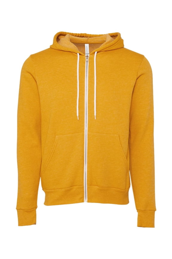 Bella + Canvas 3739 Unisex Poly-Cotton Fleece Full-Zip Hoodie