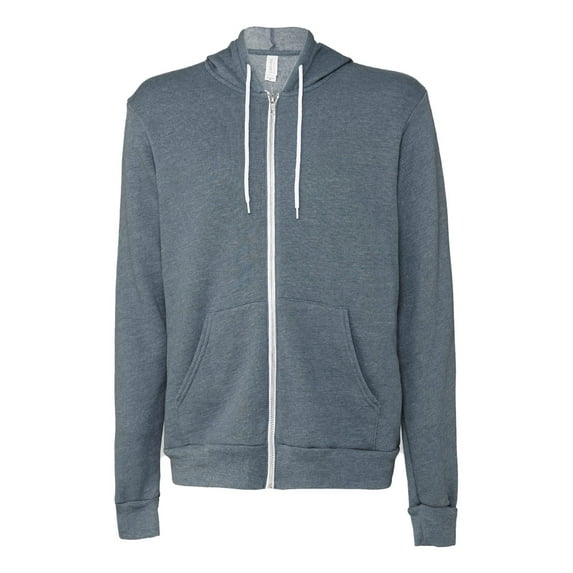 Bella + Canvas 3739 Unisex Poly-Cotton Fleece Full-Zip Hoodie