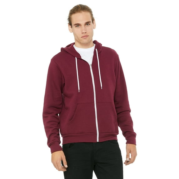 Bella + Canvas 3739 Unisex Sponge Fleece Full-Zip Hooded Sweatshirt