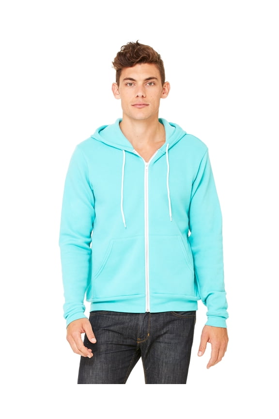 Unisex Fleece Full-Zip Hoodie , 3739 , True Royal , Medium