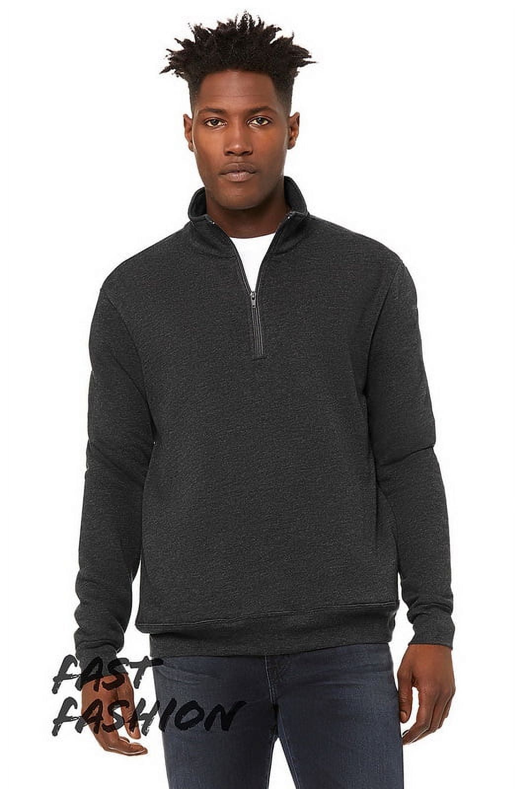 Bella Canvas 3740 Unisex Quarter Zip Pullover Fleece DARK GREY