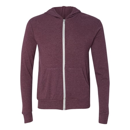 Bella + Canvas 3939 Unisex Triblend Full-Zip Lightweight Hoodie