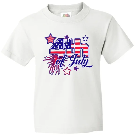 Bella Canvas 4th Of July Fireworks Stars And American Flag Fourth Red Toddler Shirt