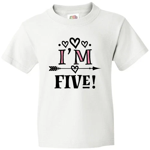 Bella Canvas 5th Birthday Party Girls 5 Year Old Childs Clothes Im Toddler Shirt