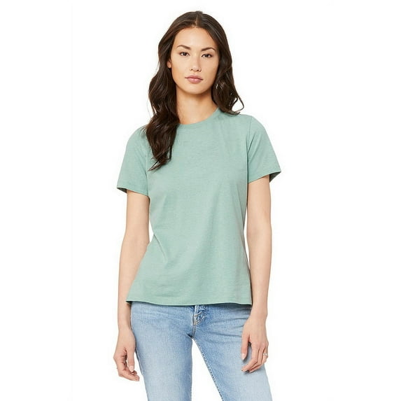 Bella+Canvas 6400 Women's Relaxed Jersey Short Sleeve Tee-Heather Prism Dusty Blue-S