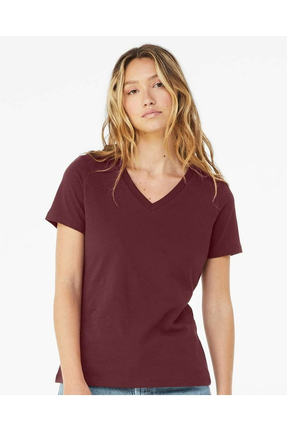 Bella + Canvas 6405 Ladies' Relaxed Jersey V-Neck T-Shirt