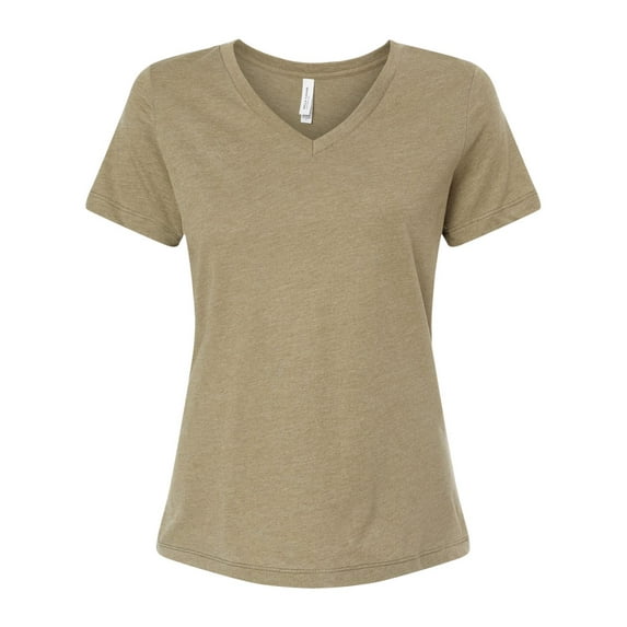 Bella + Canvas 6405CVC Ladies Relaxed Heather CVC Jersey V-Neck T-Shirt