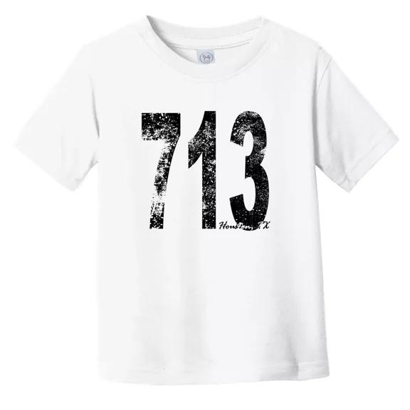 Bella Canvas 713 Houston Texas Area Code Toddler Boys & Girls Shirt, Gift for Baby or Kids