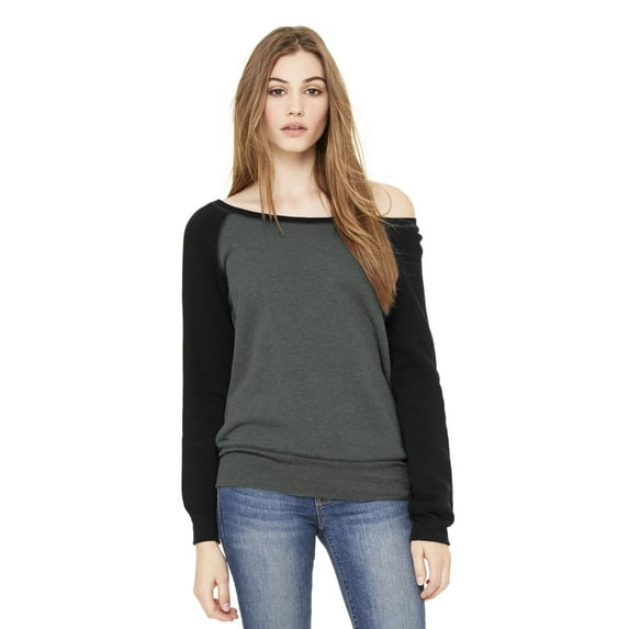 Bella + Canvas 7501 Ladies Sponge Fleece Wide Neck Sweatshirt