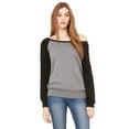 thumbnail image 1 of Ladies' Sponge Fleece Wide Neck Sweatshirt - DP HEATHER/ BLK - XL, 1 of 3