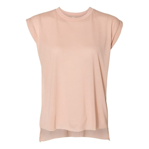 Bella + Canvas 8804 Ladies' Flowy Muscle T-Shirt with Rolled Cuff (2 PACK)