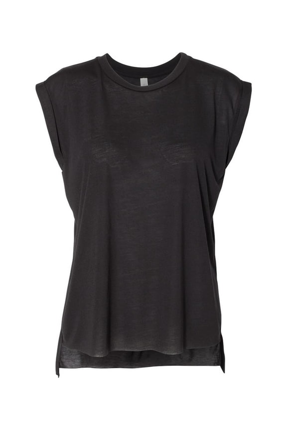 Bella + Canvas 8804 Ladies' Flowy Muscle T-Shirt with Rolled Cuff (2 PACK)