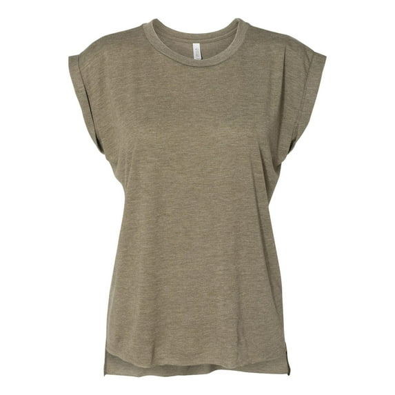 Bella + Canvas 8804 Ladies' Flowy Muscle T-Shirt with Rolled Cuff