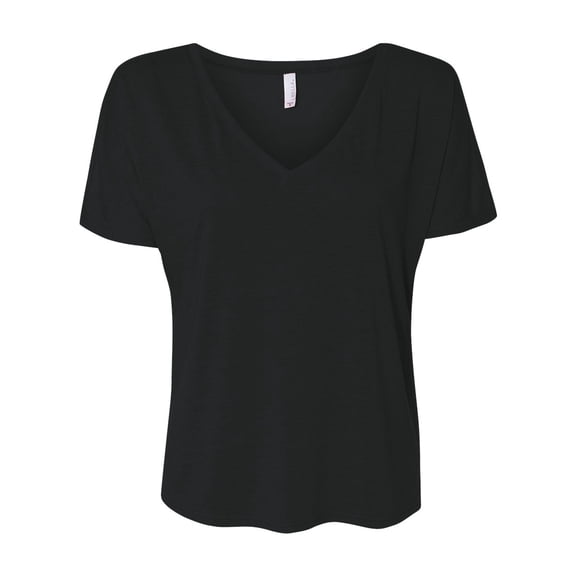 Bella + Canvas Slouchy V-neck T-shirt - Black, Large