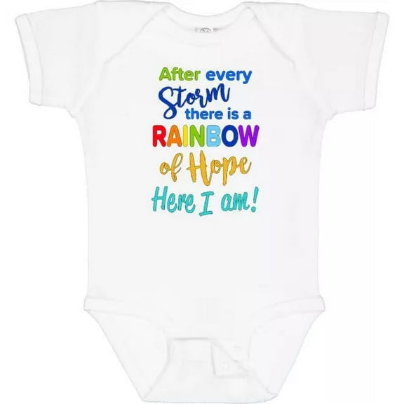 Bella Canvas After Every Storm, There Is A Rainbow Of Hope- Here I Baby Bodysuit