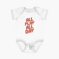thumbnail image 1 of Bella Canvas All Play All Day Short Sleeve Baby One-Piece Newborn Gender Neutral Outfit, Baby Boy Or Girl Bodysuit, Birrthday Gifts, 1 of 3