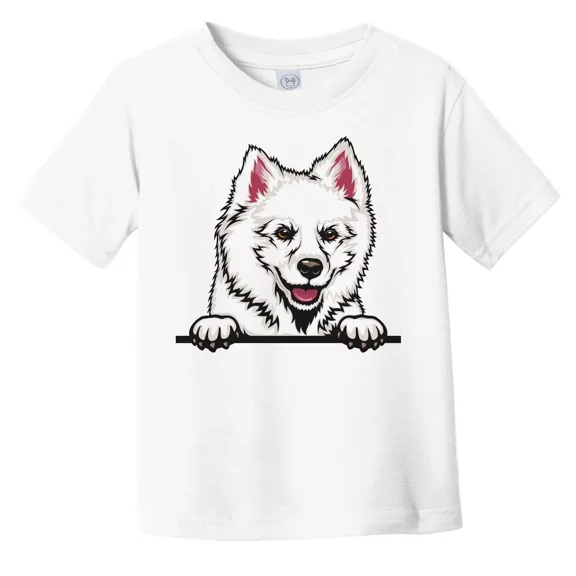 Bella Canvas American Eskimo Dog Dog Breed Popping Up Cute Toddler T-Shirt