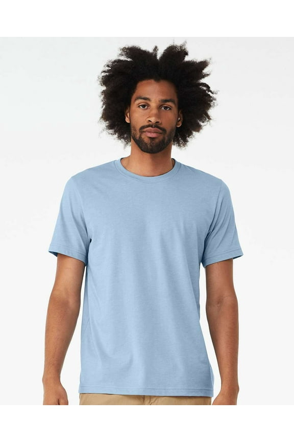 Bella & Canvas B00706363 CVC Jersey T-Shirt, Heather Baby Blue - Small