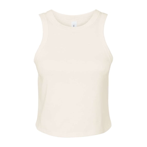 Bella & Canvas B04006246 Women Micro Rib Racer Tank Top, Solid Natural Blend - Extra Large