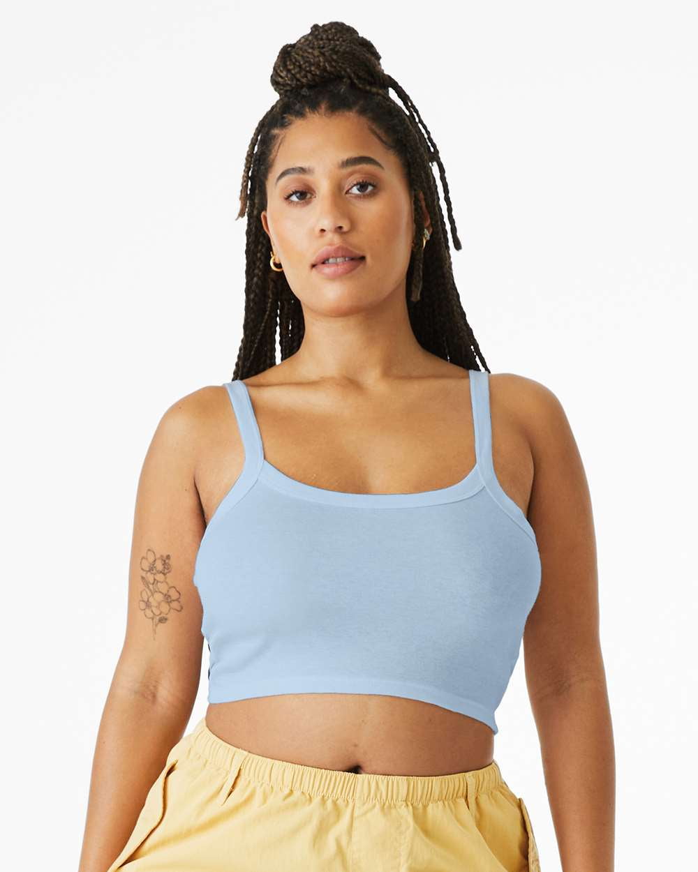 Bella & Canvas B04706654 Women Micro Rib Spaghetti Strap Tank Top
