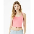 thumbnail image 1 of Bella & Canvas B04706303 Women Micro Rib Spaghetti Strap Tank Top, Solid Pink Blend - Small, 1 of 5